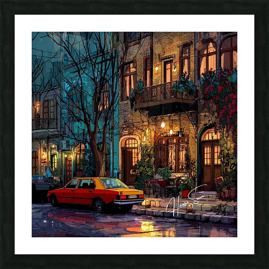 Crimson Dusk Picture Frame print