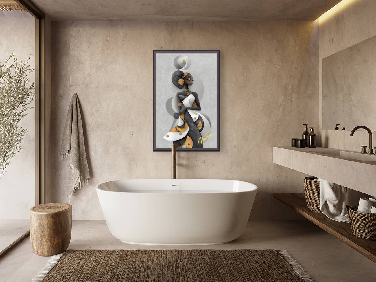 Her Spirit Swirls in Silence Reproduction