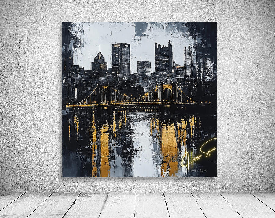 Steel and Soul: The Golden Spine of Pittsburgh Wall Preview