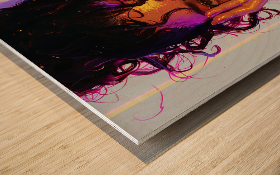 Radiant Reflection Wood print