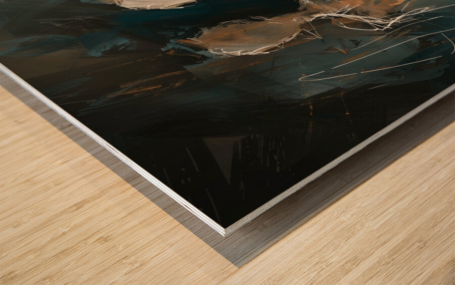 Ethereal Echoes Wood print