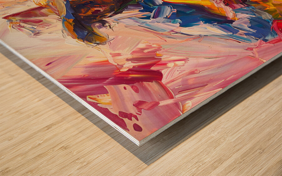 Harmony in the Brushstrokes Wood print