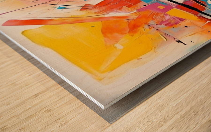 Ebullient Symphony Wood print