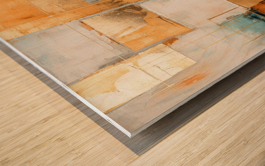 Gilded Pathways Wood print