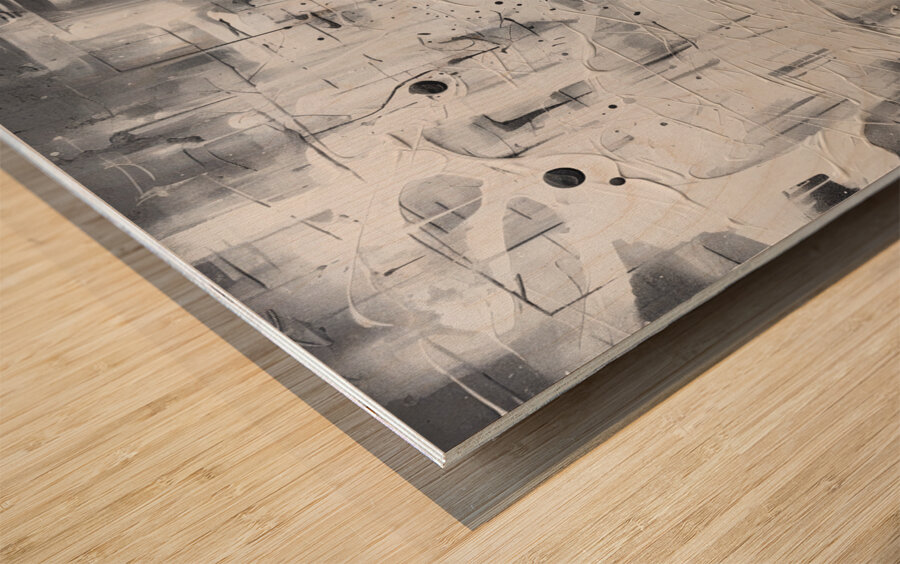 Monochrome Symphony Wood print