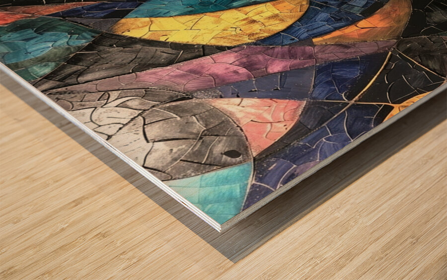 Fragmented Reality Wood print