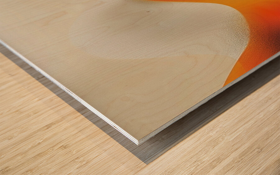 Rhythmic Waves Wood print