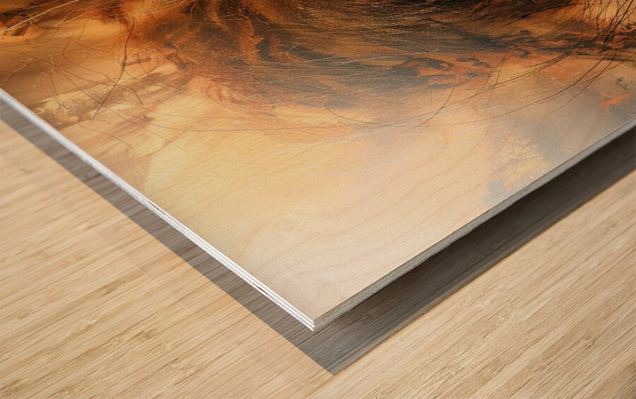 Cosmic Storm Wood print