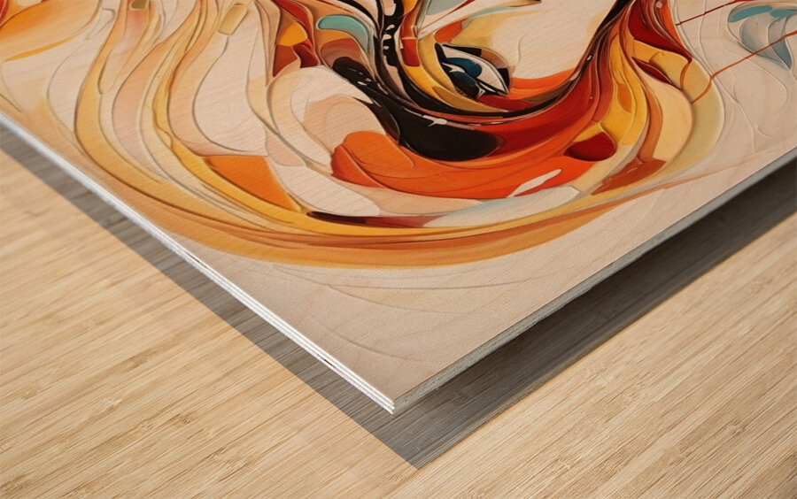 Flowing Emotions Wood print