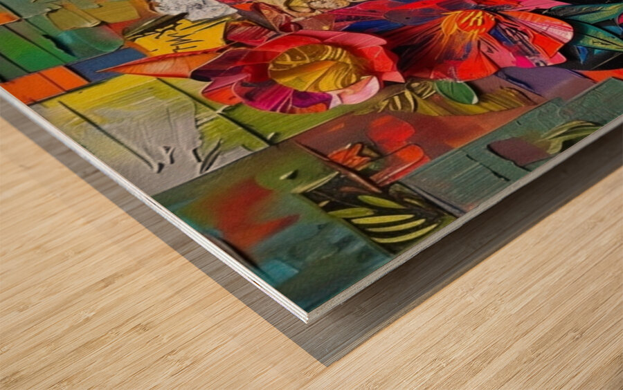 Fridas Blossom Wood print