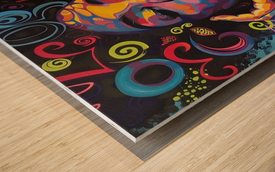 Kaleidoscopic Muse Wood print