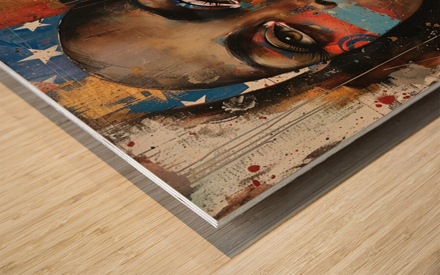 United Strength Wood print