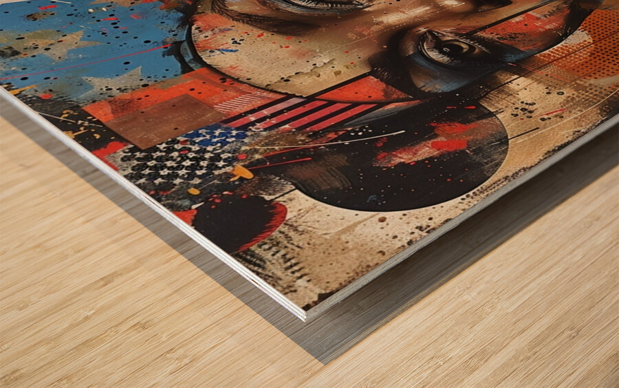 Patriotic Elegance Wood print