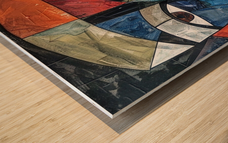 Fragmented Gaze Wood print