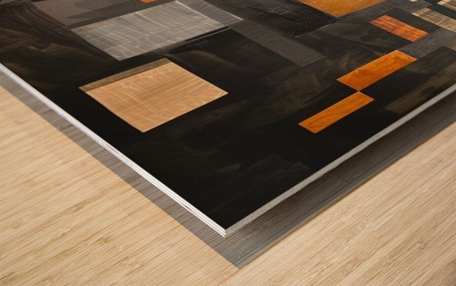 Structured Silence Wood print