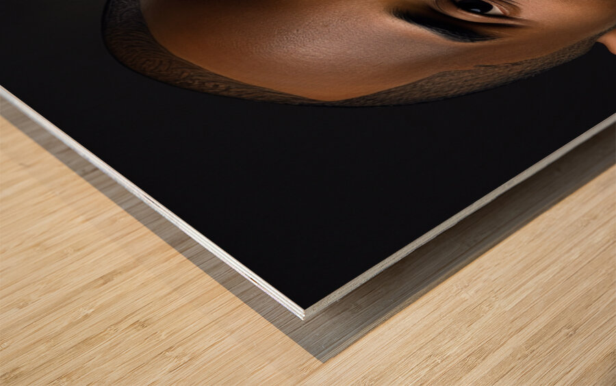 Determined in Black Wood print