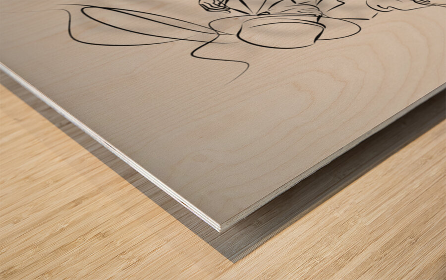 The Jazz Enthusiast Wood print