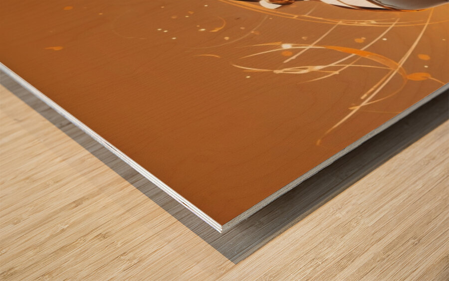 Golden Echoes Wood print