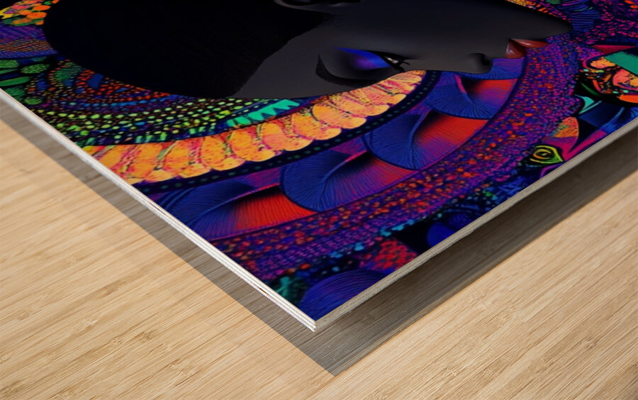 Celestial Bloom Wood print