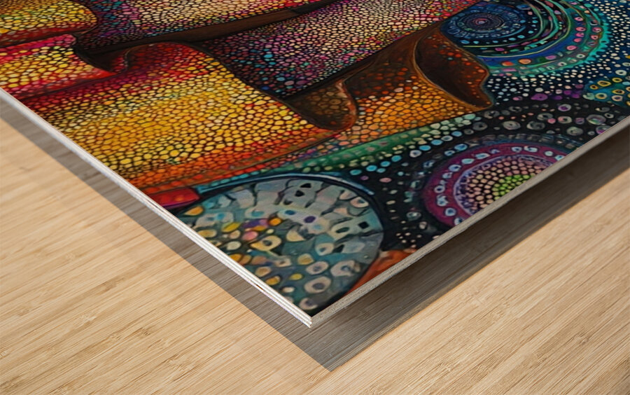 Celestial Strut Wood print