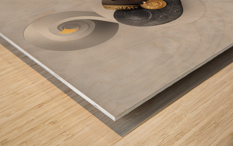 Her Spirit Swirls in Silence Wood print