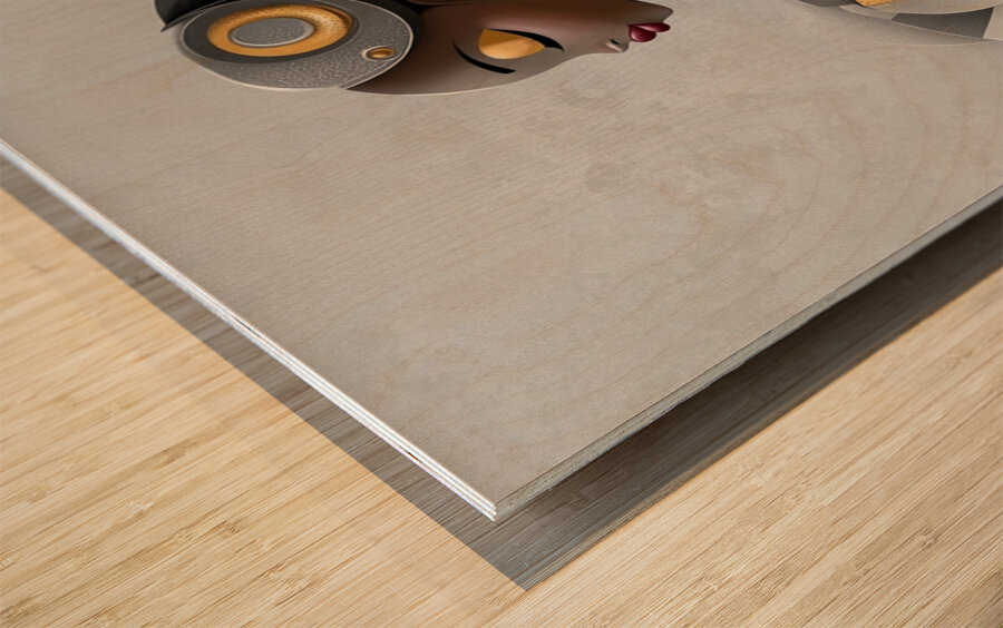 Wrapped in Royal Geometry Wood print