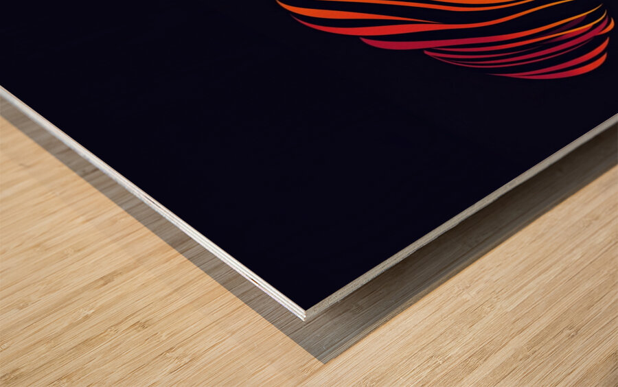 Crowned in Color: The Grace of Her Silence Wood print