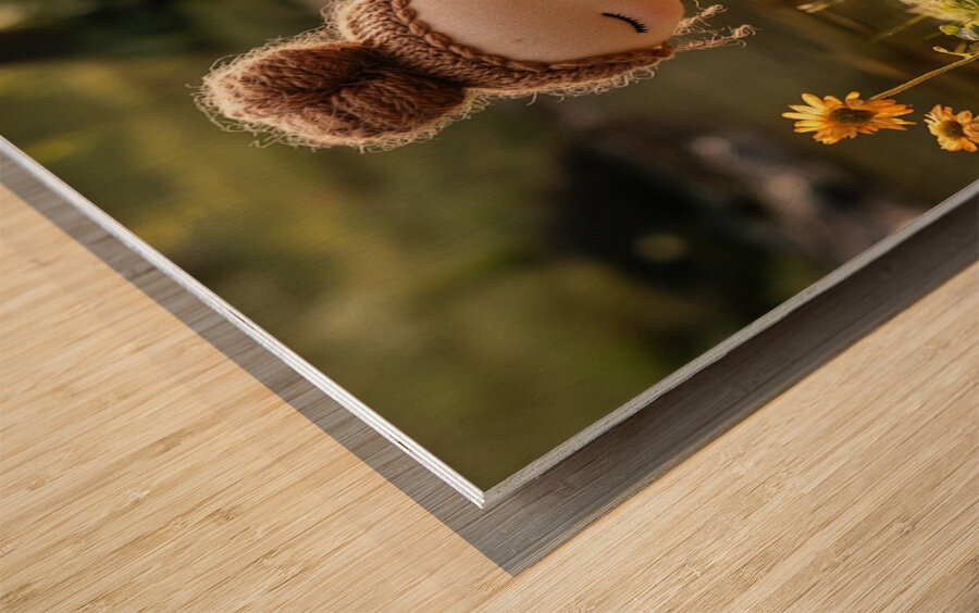 Stillness by the Fire: The Knitted Soul Wood print