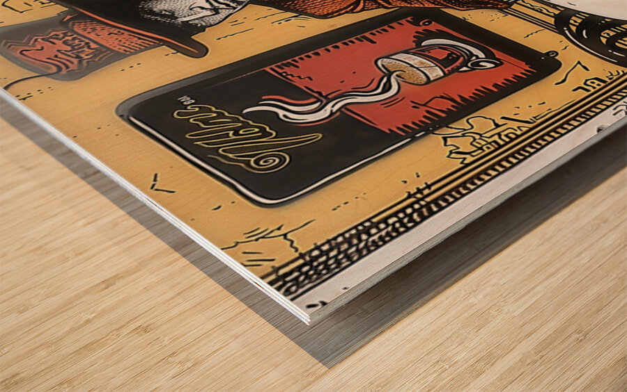 Midnight Roast Wood print