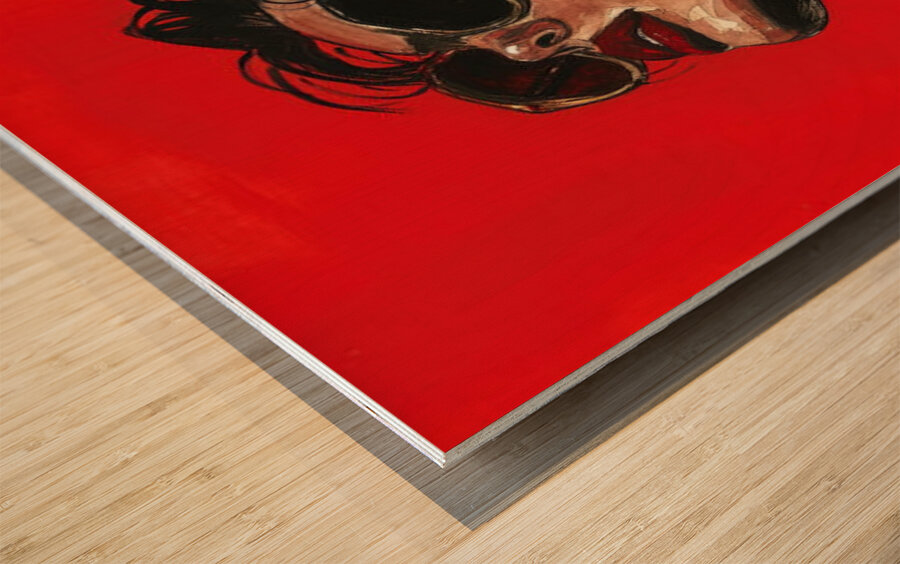 Crimson Confidence Wood print