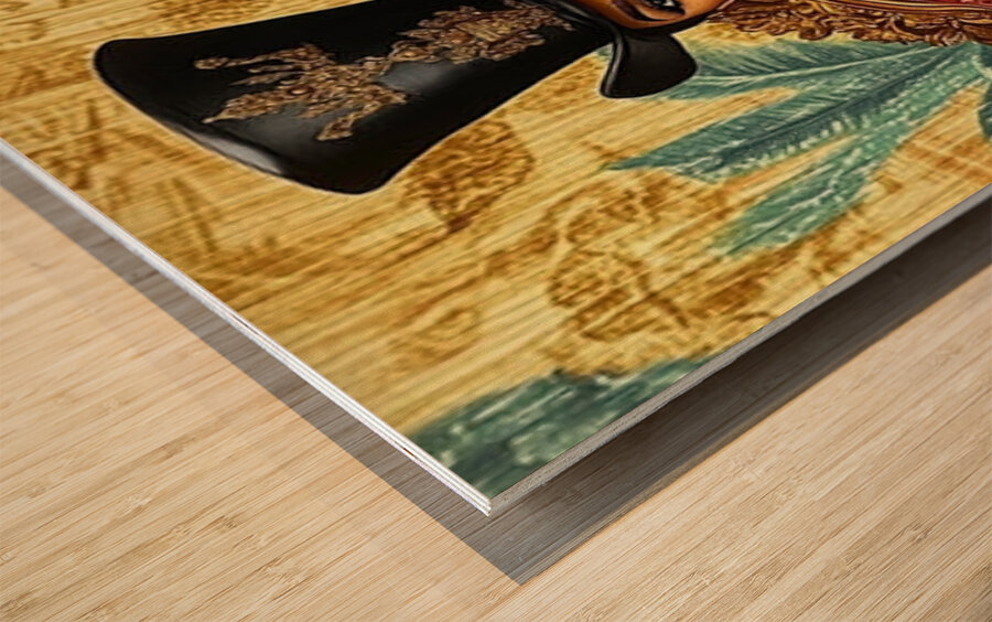 Gilded Noir Wood print