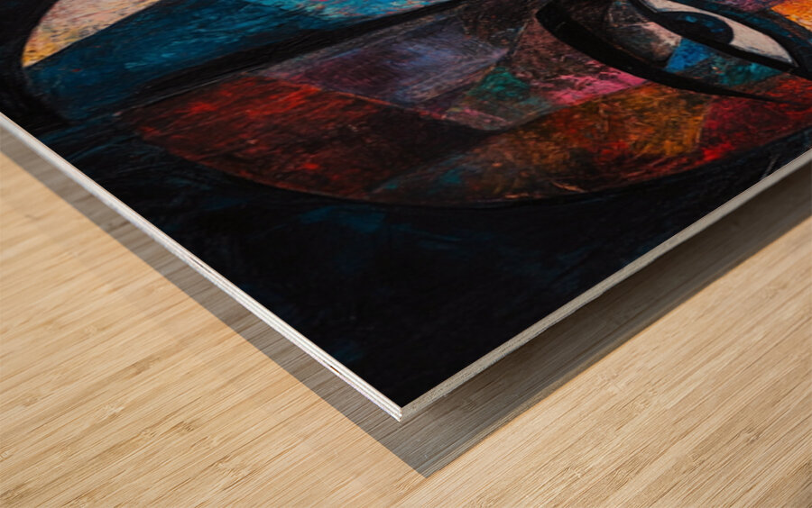 Split Frequencies Wood print