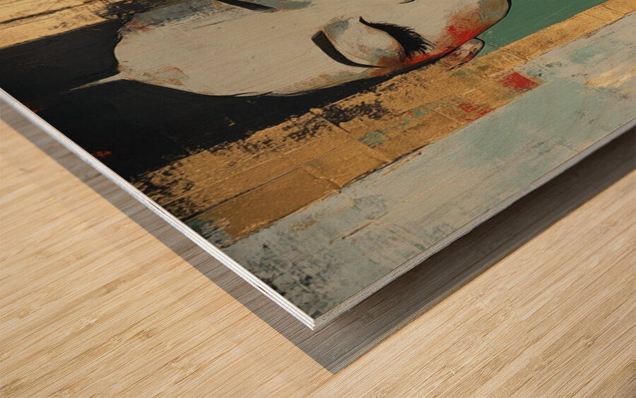 Golden Silence Wood print