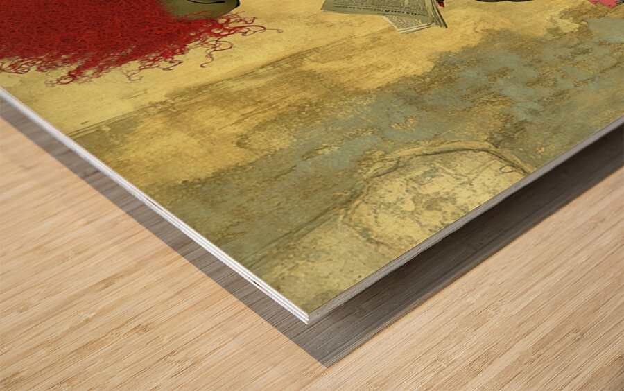 The Riot Girl Reads Wood print