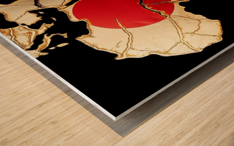 Kintsugi Continent Wood print