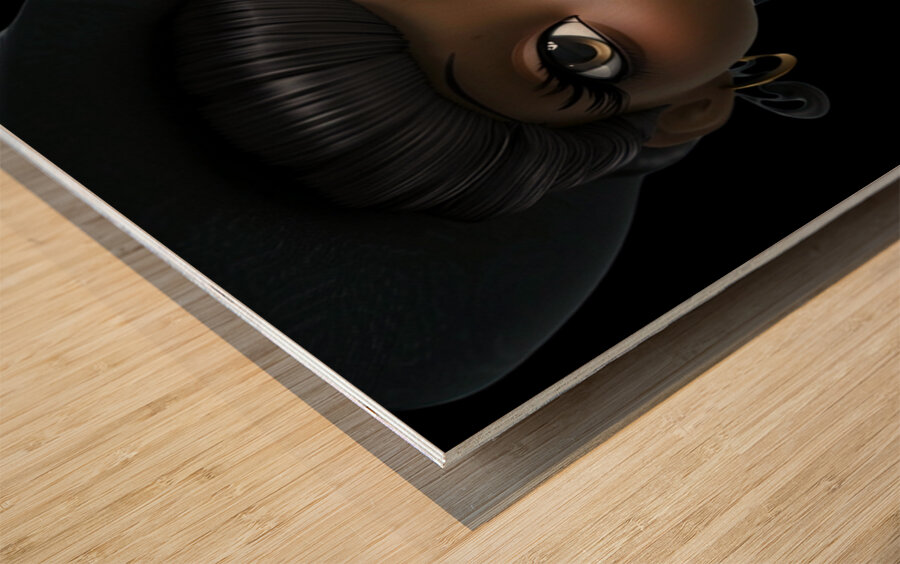 Velvet Noir Wood print