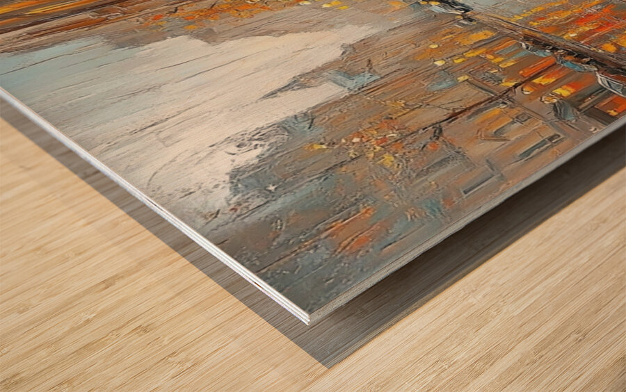 Latte After the Storm Wood print