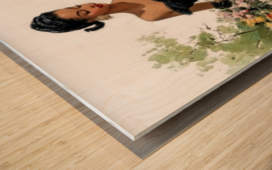 Fleur Nocturne Wood print