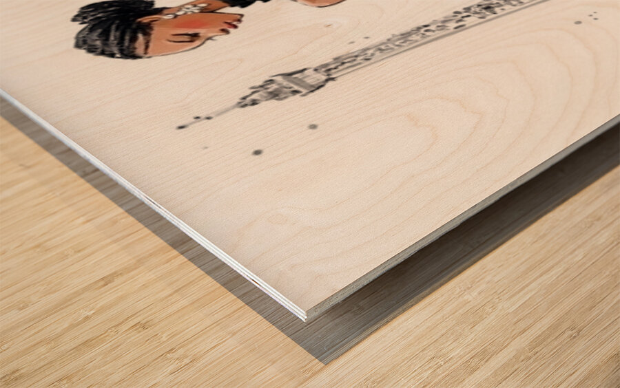 Noir Muse Wood print