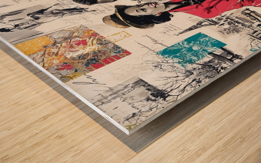 Parisian Rendezvous Wood print