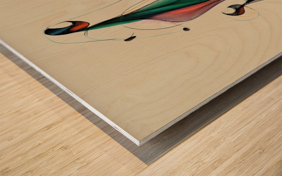 Lines of Becoming Wood print