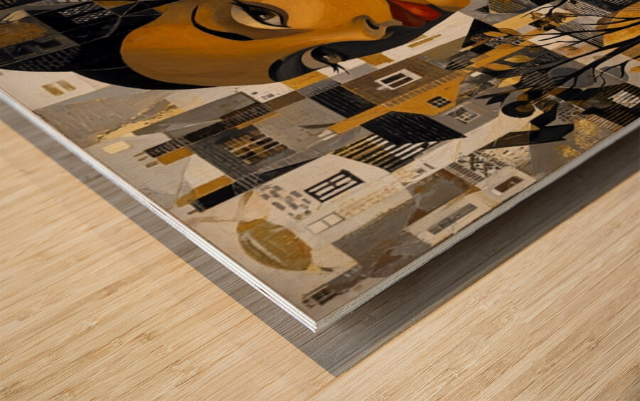 City of Quiet Power Wood print