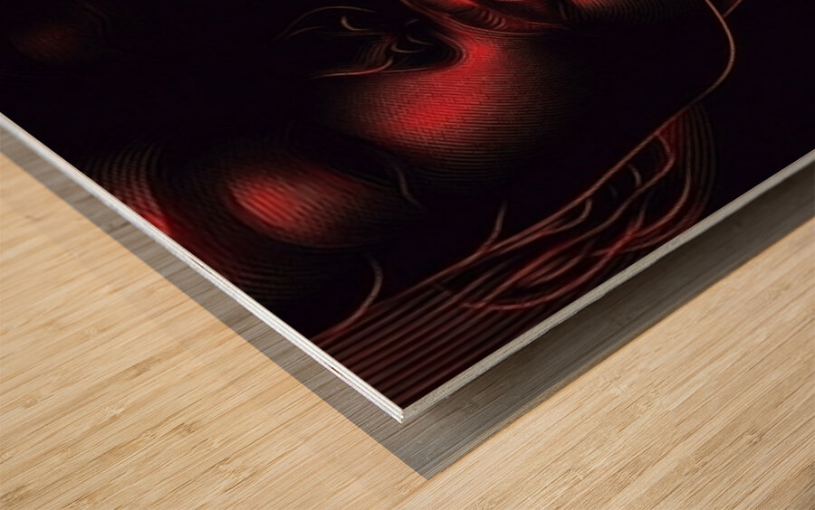 Crimson Hush Wood print