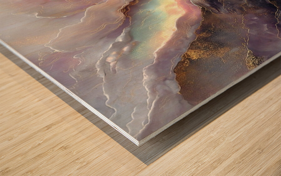 Fracture of the Luminous Veil Wood print