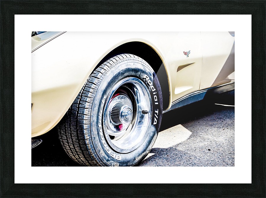 Old corvette  Picture Frame print