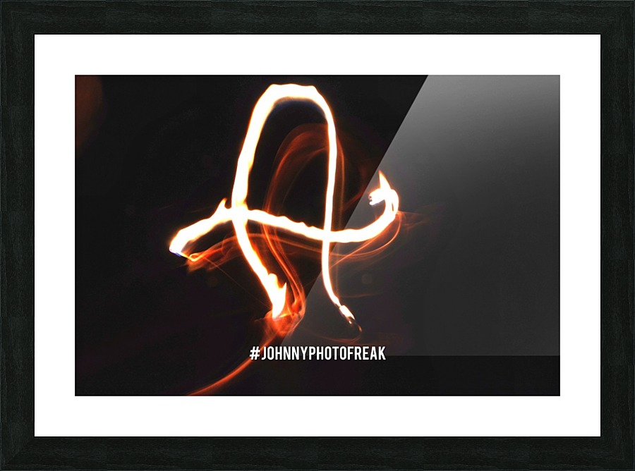 A Fire writing Picture Frame print