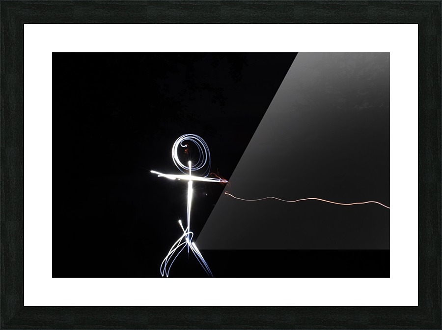  light stick man Picture Frame print