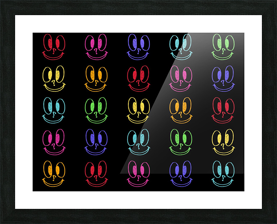 Multicolor smile Picture Frame print