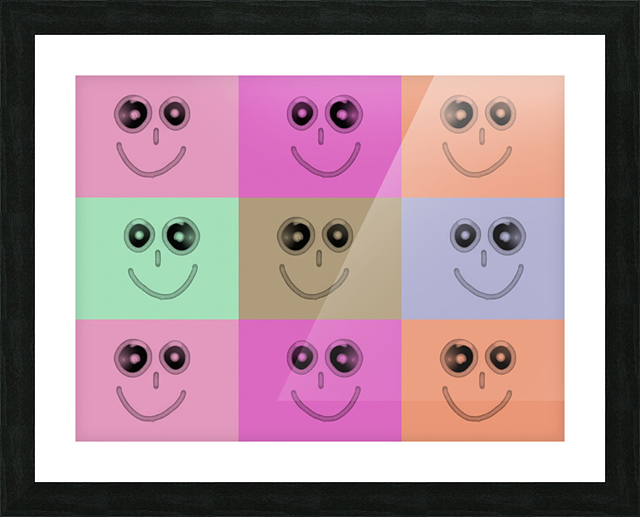 Smile square Picture Frame print