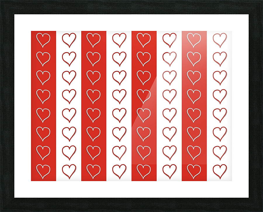 Hearts pattern Picture Frame print
